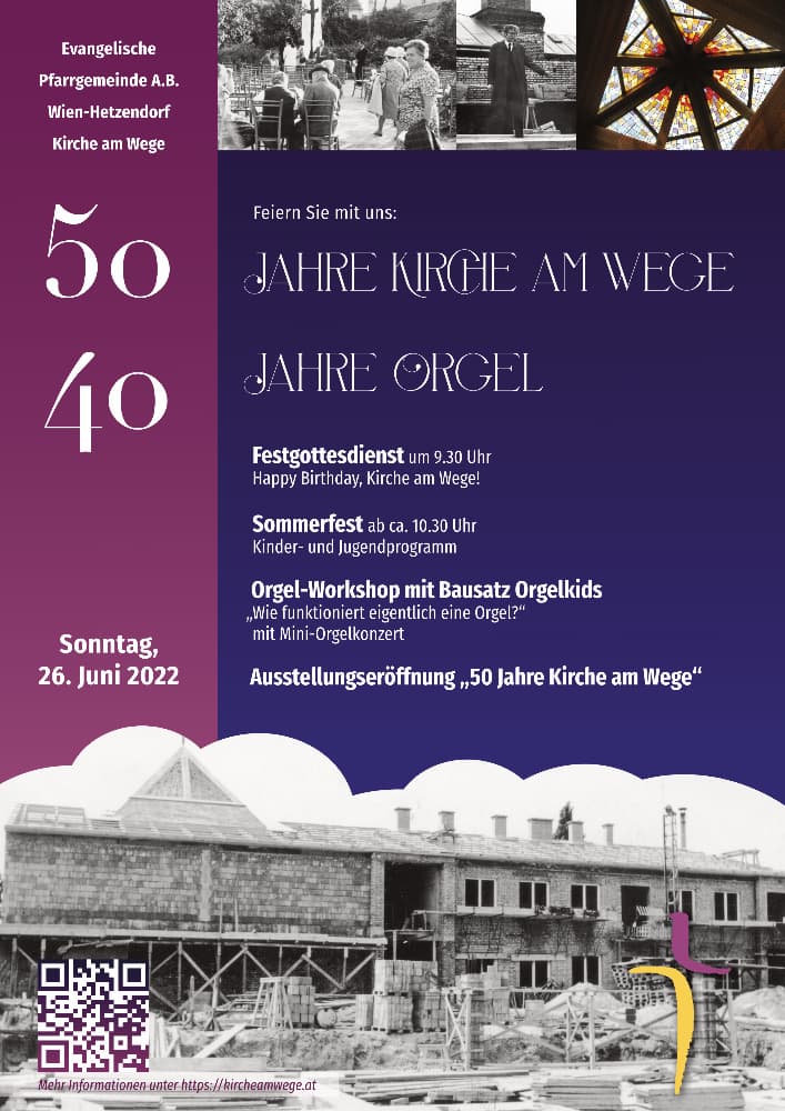 Poster 50 Jahre Kirche am Wege – 40 Jahre Orgel