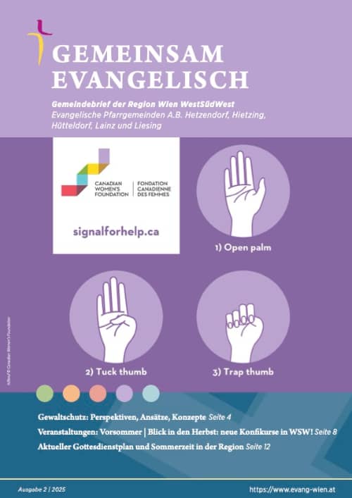 WSW-Gemeindezeitung der Evangelischen Pfarrgemeinden Hetzendorf, Hietzing, Hütteldorf, Lainz und Liesing